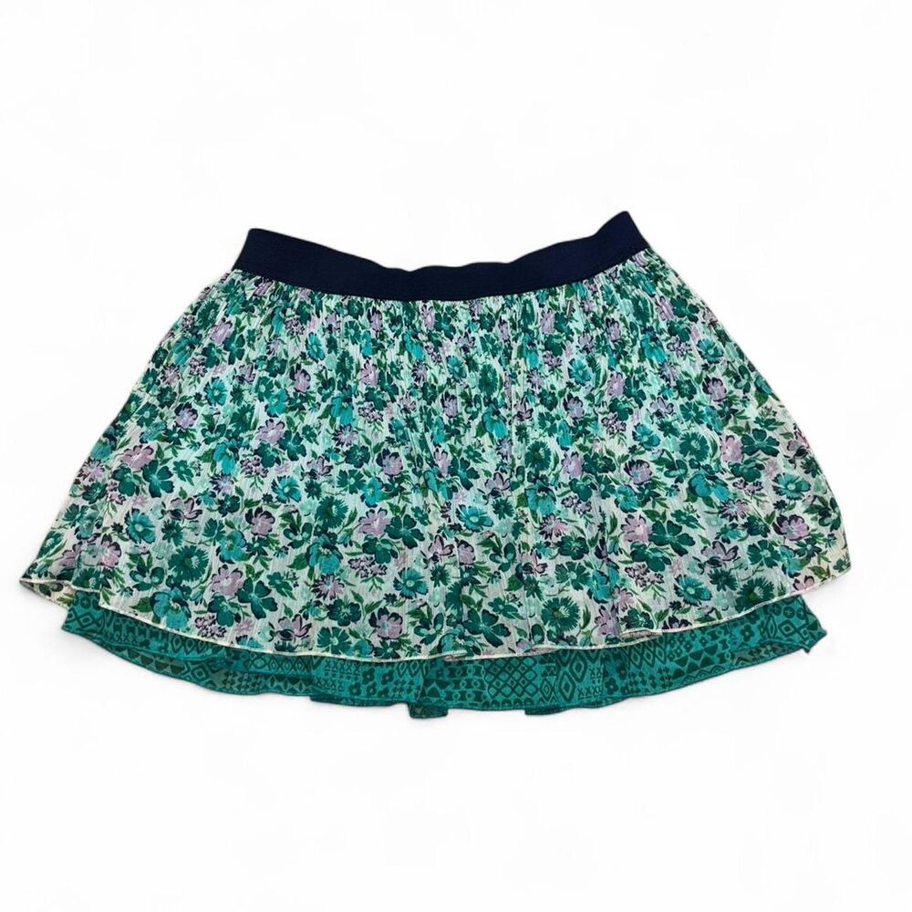 Aeropostale Blue floral mini skirt with layers